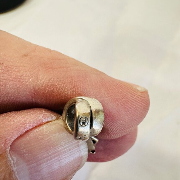 VTG Solid Sterling Silver 925 Boy Girl Slide Charm Pendant Size 1'' Length - Picture 5 of 7